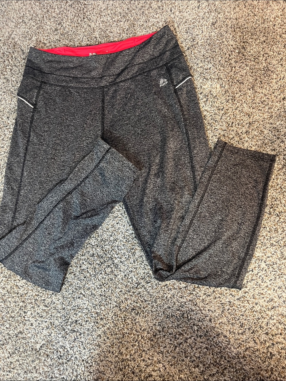 RBX Dark Gray Leggings with Pink Waistband, XL